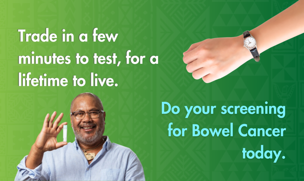 trade in a few minutes to test, for a lifetime to live. do your screeening for bowel cancer today