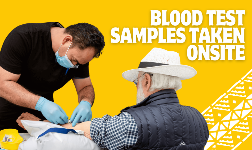 blood test samples taken onsite